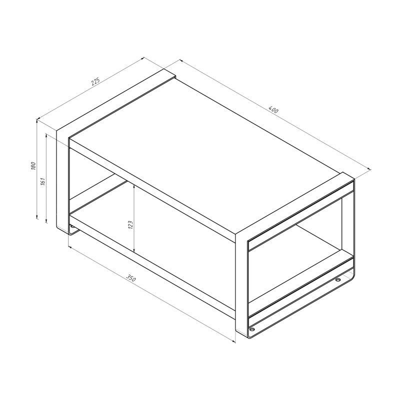  Полка-органайзер для кухни двухъярусная дуб Вотан черн. Rexant 38-0677 фото в каталоге от BTSprom.by