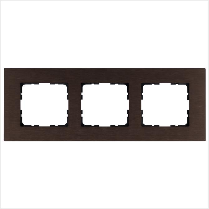 рамка 3-м g-metal метал. алюм. корич. brown jasmart g1003az от BTSprom.by