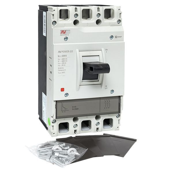  Выключатель автоматический 630А 100кА AV POWER-3/3 TR AVERES EKF mccb-33-630H-TR-av фото в каталоге от BTSprom.by