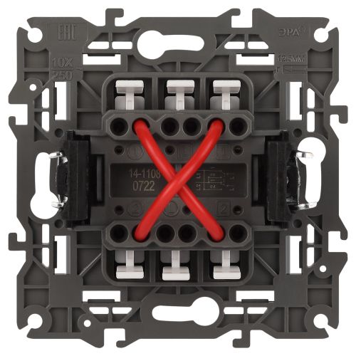  Переключатель перекрестный 1-кл. СП Elegance 14-1108-01 10А IP20 250В 10AX механизм бел. Эра Б0034256 фото в каталоге от BTSprom.by