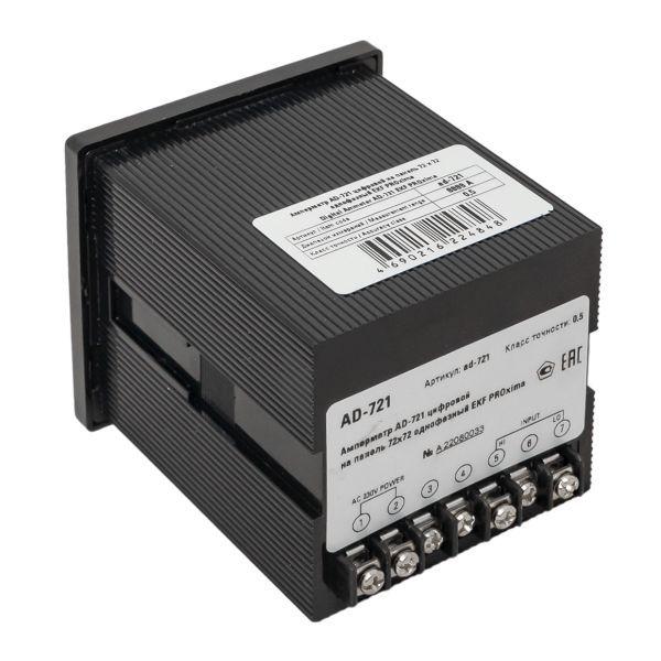  Амперметр цифровой AD-721 1ф на панель 72х72 EKF ad-721 фото в каталоге от BTSprom.by