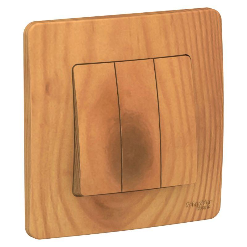  Выключатель 3-кл. СП Blanca 10А IP20 (сх. 1+1+1) 250В ясень SE BLNVS100505 фото в каталоге от BTSprom.by