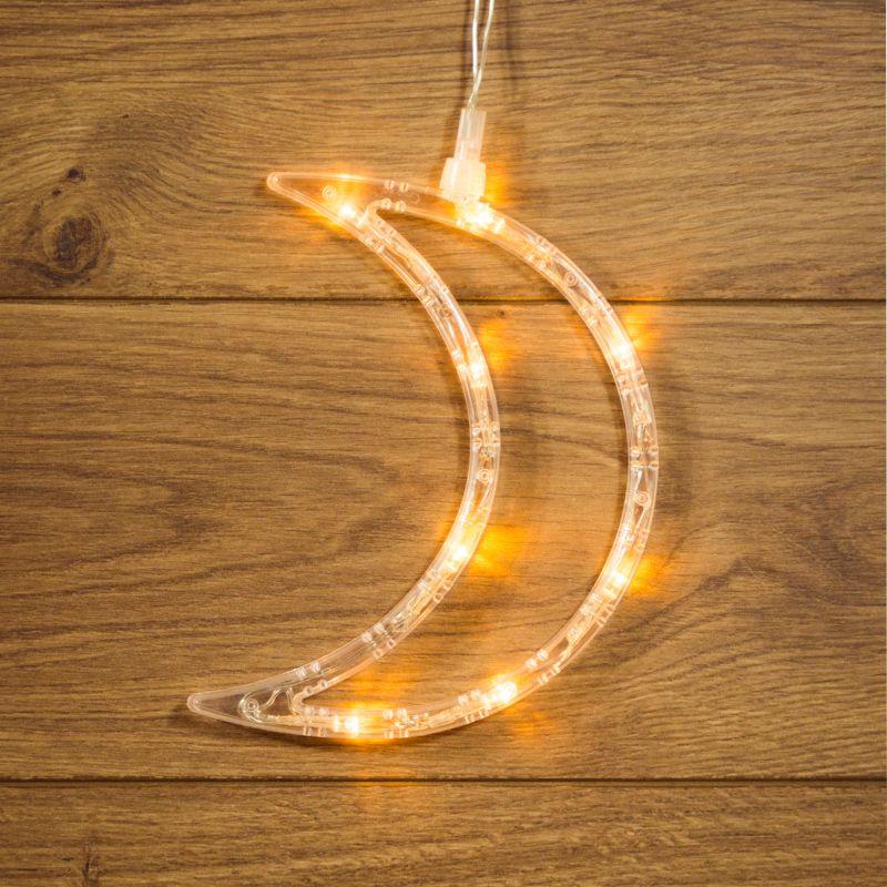 фигура светодиодная "месяц" 185х145х10мм 8led тепл. бел. 1вт 4.5в ip20 на присоске с подвесом элементы питания 3хaaa (в компл.) neon-night 501-014 от BTSprom.by