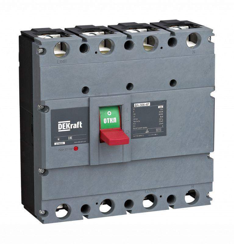 выключатель автоматический 4п 800а 50ка ва-306 dekraft 22798dek от BTSprom.by