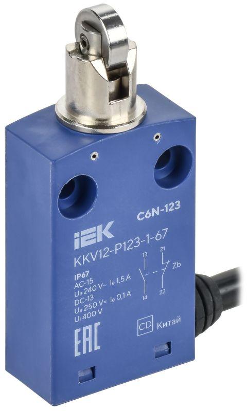 выключатель концевой c6n-123 ip67 вертикал. толкатель с нажимным роликом iek kkv12-p123-1-67 от BTSprom.by