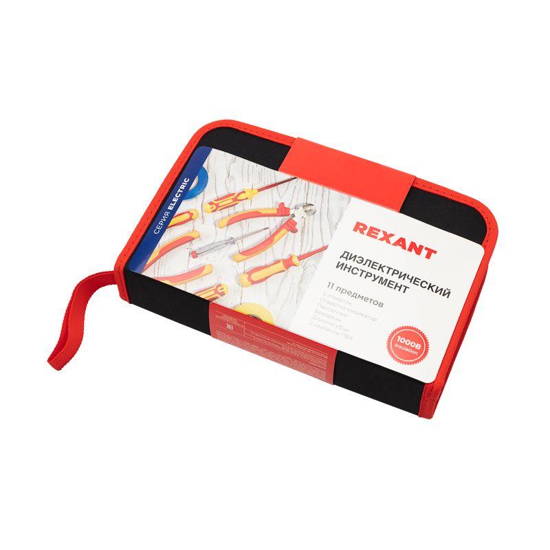  Набор диэлектрического инструмента RI-02 11 предметов до 1000В тканевый пенал Rexant 12-4692-3 фото в каталоге от BTSprom.by