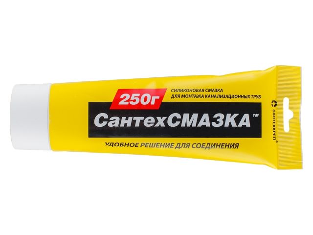 смазка силиконовая канализационная "сантехсмазка" 250 г (смазка канализационная в тубе 250 г) (сантехкреп) ss250 от BTSprom.by