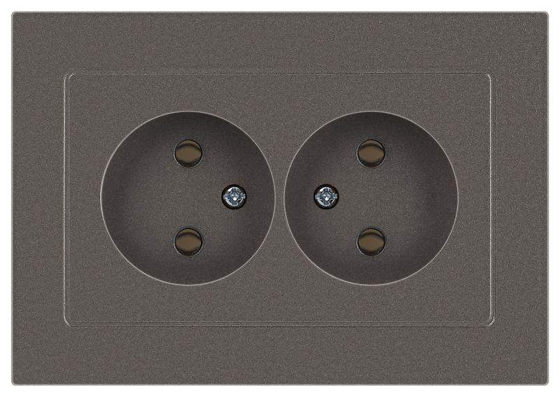 розетка 2-м сп accent 6-204-09 16а ip20 250в 2p al/cu титан intro б0063433 от BTSprom.by