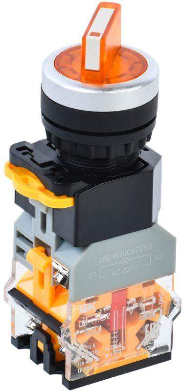 переключатель d8-11xd2 на 2 полож. 1но+1нз с подсвет. желт. karat iek bsw30-11xd2-3-14-2-k05 от BTSprom.by