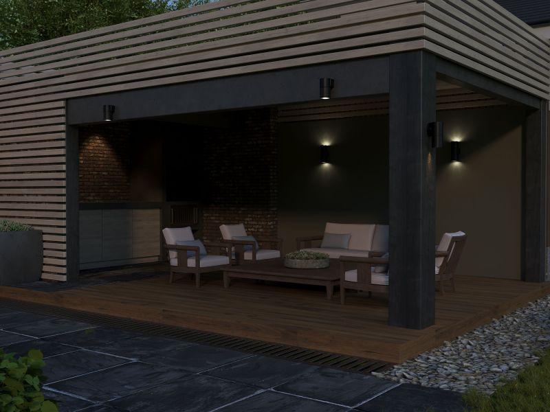  Светильник 5107 GU10 IP65 уличный настенный черн. IEK LT-UBU0-5107-GU10-1-K02 фото в каталоге от BTSprom.by