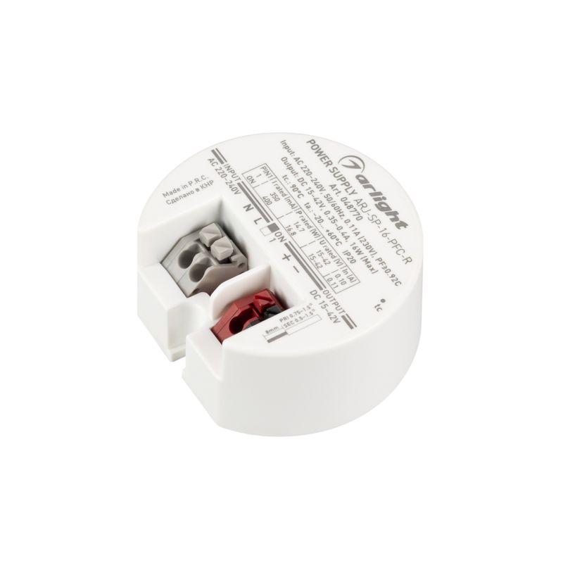 блок питания arj-sp-16-pfc-r 15-42в 0.35-0.4а 16вт ip20 пластик arlight 048770 от BTSprom.by