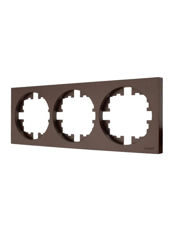  Рамка 3-м OSEN горизонт. квадрат шоколад LEZARD 743-7300-148 фото в каталоге от BTSprom.by