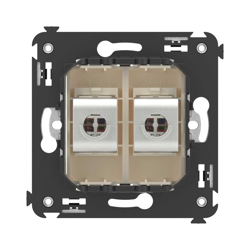  Розетка компьютерная 2-м СП Avanti "Ванильная дымка" RJ45 кат.5E без шторок экранир. механизм DKC 4405764 фото в каталоге от BTSprom.by