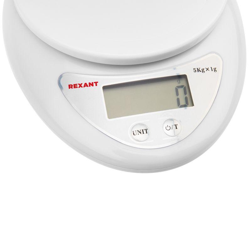  Весы бытовые до 5кг с чашей Rexant 72-1004 фото в каталоге от BTSprom.by