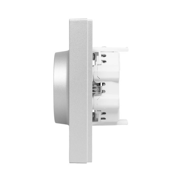  Розетка 2-м СП Эпика 16А с заземл. без защ. шторок с рамкой механизм алюм. EKF UP1-SOA-210 фото в каталоге от BTSprom.by