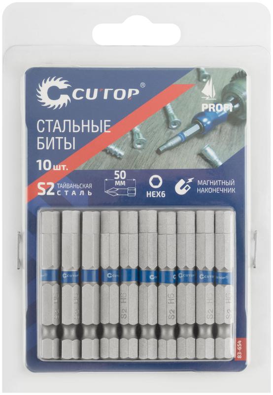  Бита стальная Profi HEX6 50мм (уп.10шт) Cutop 83-654 фото в каталоге от BTSprom.by