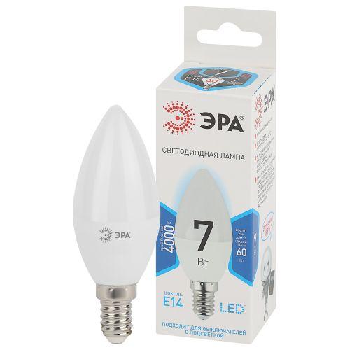 лампа светодиодная b35-7w-840-e14 свеча 560лм эра б0017205/б0020539 от BTSprom.by
