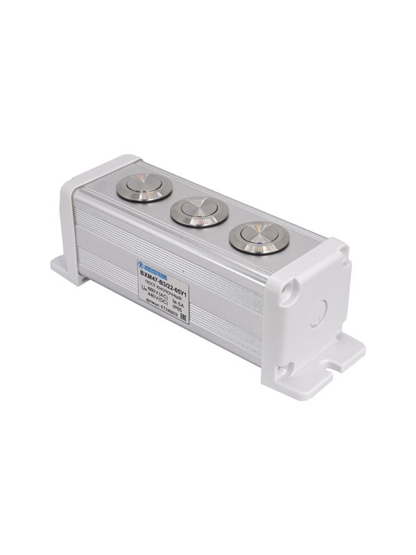 пост управления bxm47-b3/22-65у1 3 цилиндрические кнопки 1c1no1nc серебр. электротехник et249209 от BTSprom.by