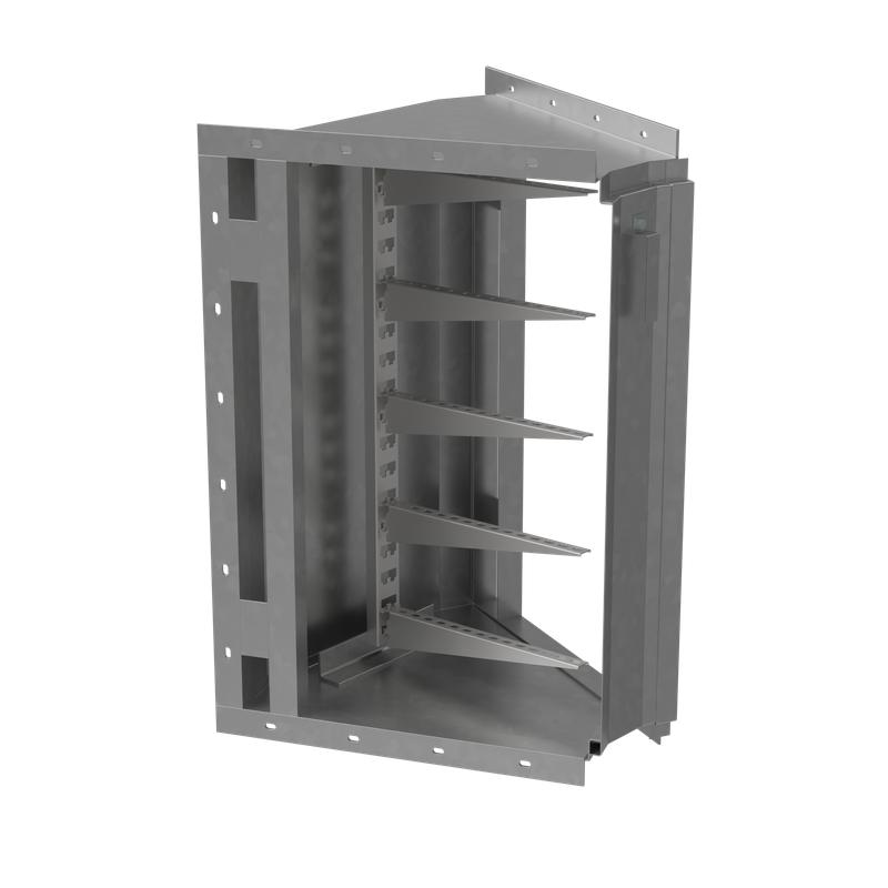 Короб кабельный блочный угловой горизонт. с внутр. углом поворота на 45град. 650х950 L750 сталь 2мм ККБ-УГВ-0.95/0.6 КМ-Профиль LO63916 от BTSprom.by