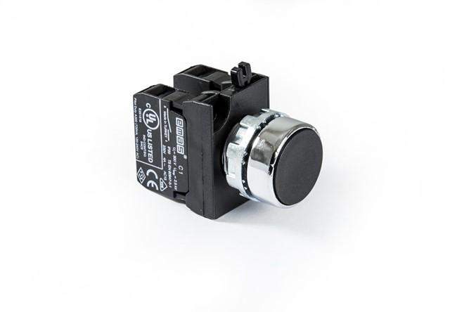 кнопка нажимная круглая cm101dh (2но) черн. emas cm101dh от BTSprom.by