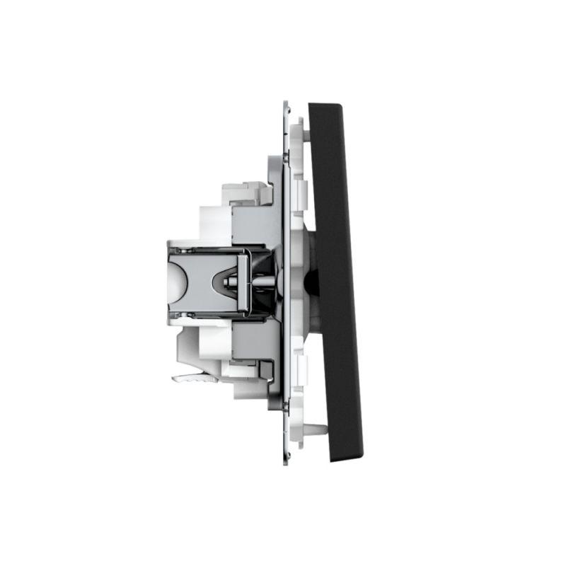  Выключатель кнопочный 1-кл. ArtGallery быстрозажим. клем. механизм карбон SE GAL001015S фото в каталоге от BTSprom.by