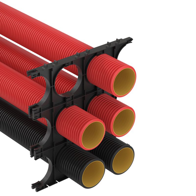  Держатель расстояния (кластер) тройной d110мм для двустенных труб с фиксацией DKC 025113M фото в каталоге от BTSprom.by