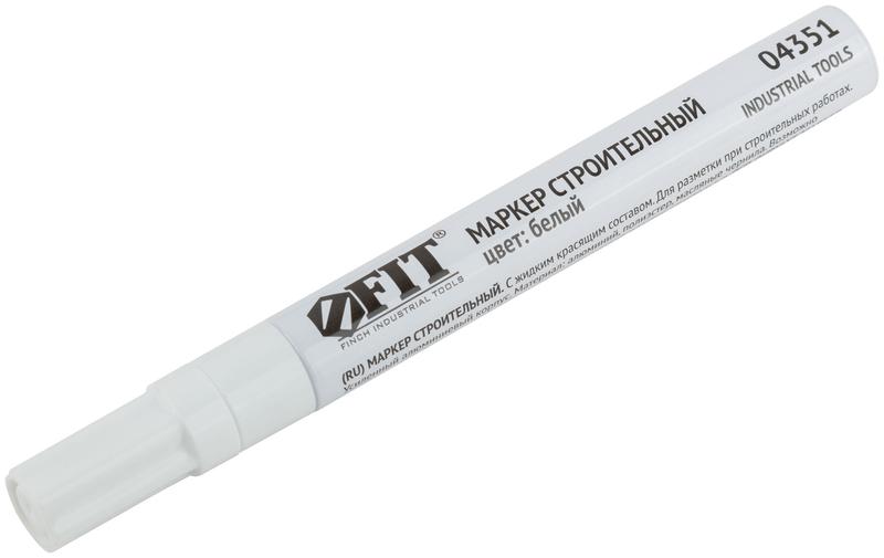  Маркер строительный с жидким красящим составом алюм. корпус бел. FIT 04351 фото в каталоге от BTSprom.by