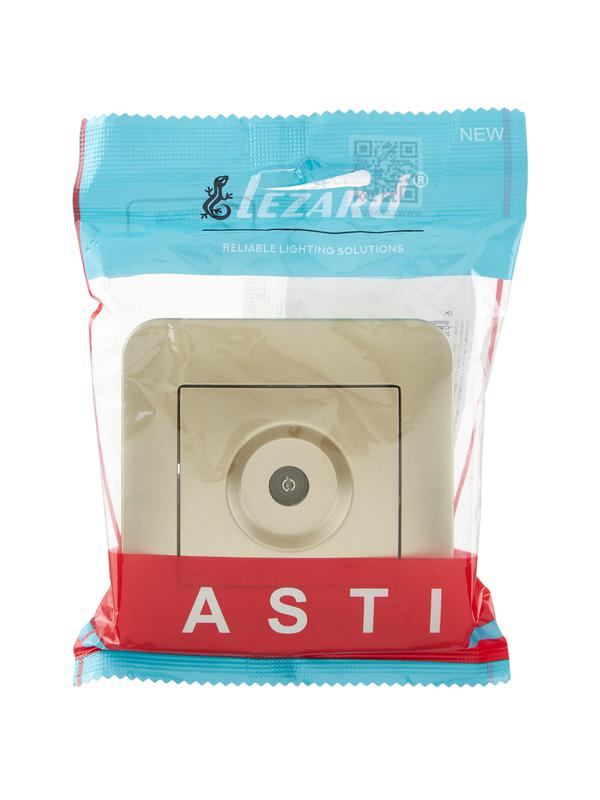  Розетка телевизионная оконечная TV СП ASTI IP20 в сборе золото. LEZARD 7081-3636-130 фото в каталоге от BTSprom.by