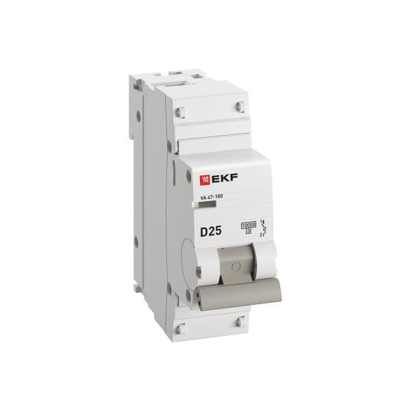  Выключатель автоматический модульный 1п D 25А 10кА ВА 47-100 PROxima EKF mcb47100-1-25D-pro фото в каталоге от BTSprom.by