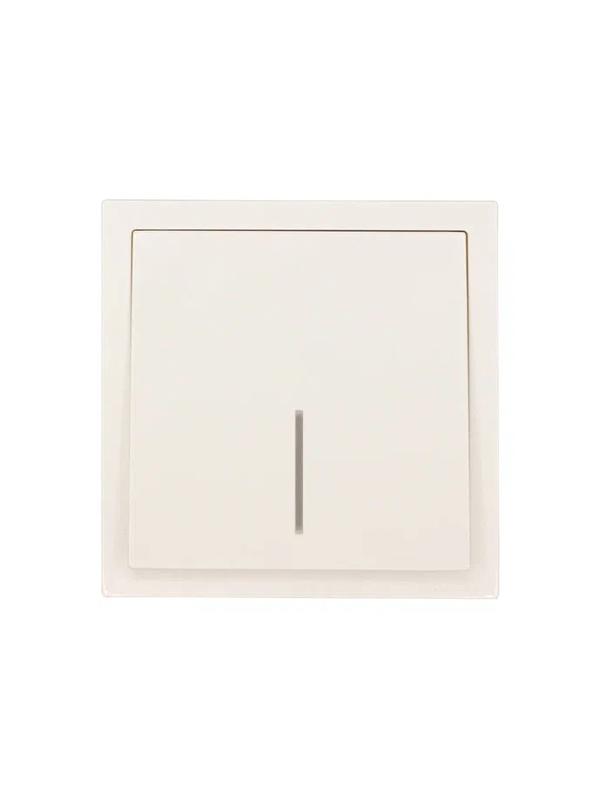  Выключатель 1-кл. с индик. СП ZIMA IP20 10А безвинт. зажим слон. кость LEZARD 704-9088-111QC фото в каталоге от BTSprom.by