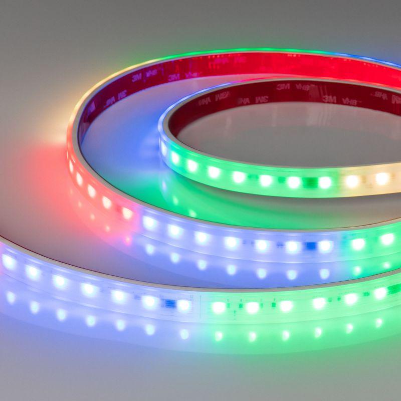 лента светодиодная dmx-ps-b70-14mm 24в rgbw-warm-px7 17вт/м ip67 5060 cri>90 герметичная (уп.5м) arlight 056722 от BTSprom.by