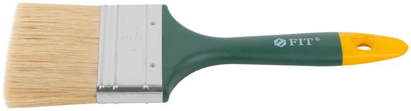  Кисть флейцевая "Контур" натур. светлая щетина пластиковая ручка 3дюйм (75мм) FIT 01167 фото в каталоге от BTSprom.by