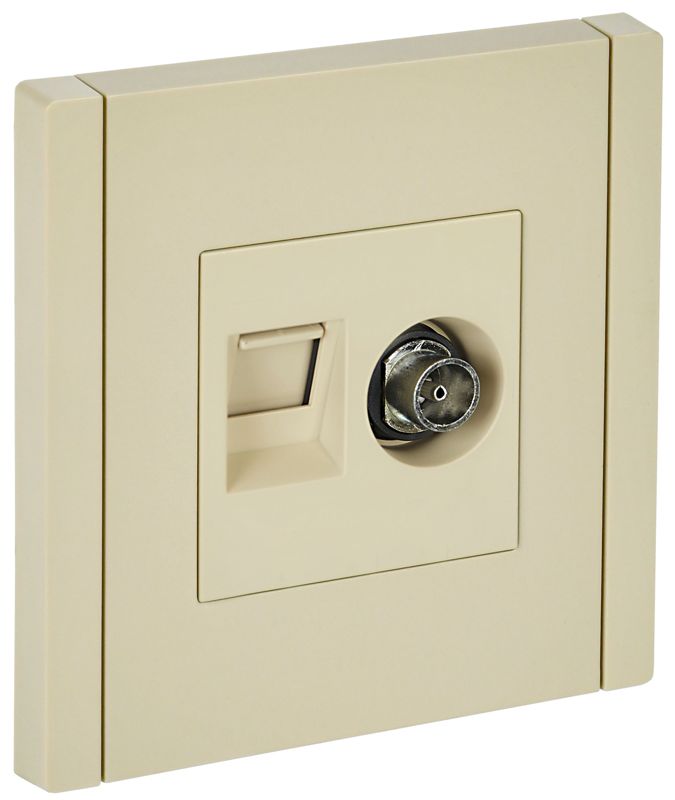 розетка 2-м tv+rj45 кат.6 forte&piano fp437 ваниль iek fp-ak20-2-k10 от BTSprom.by