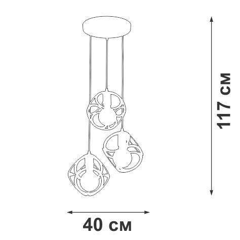  Люстра V4919-1/3S 3хE27макс.40Вт Vitaluce фото в каталоге от BTSprom.by
