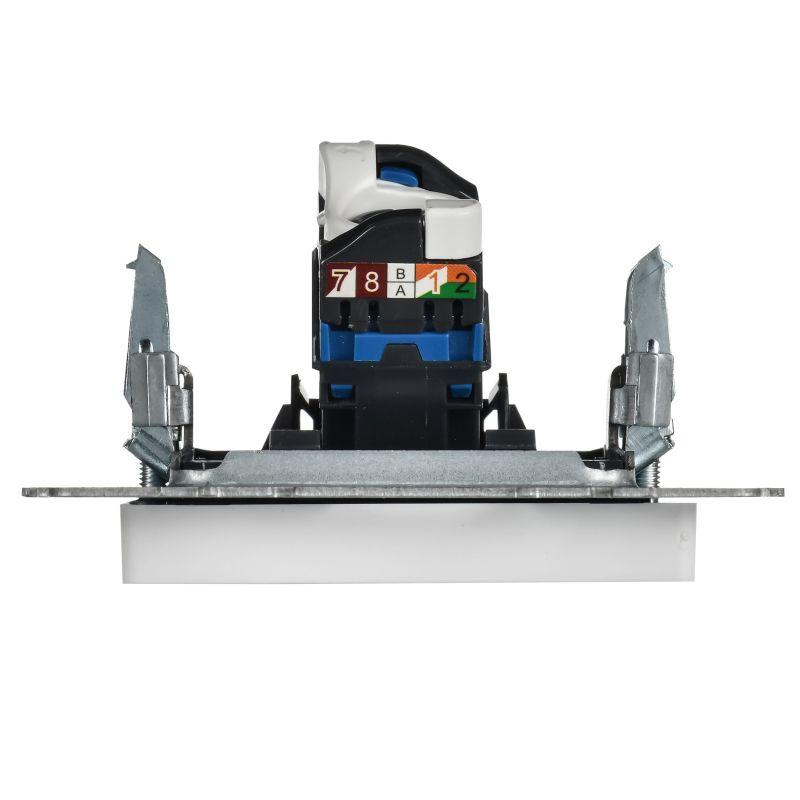  Розетка компьютерная СП BRITE РК10-БрАБ RJ45 кат.5E механизм арктич. бел. IEK BR-K10-1-K91 фото в каталоге от BTSprom.by