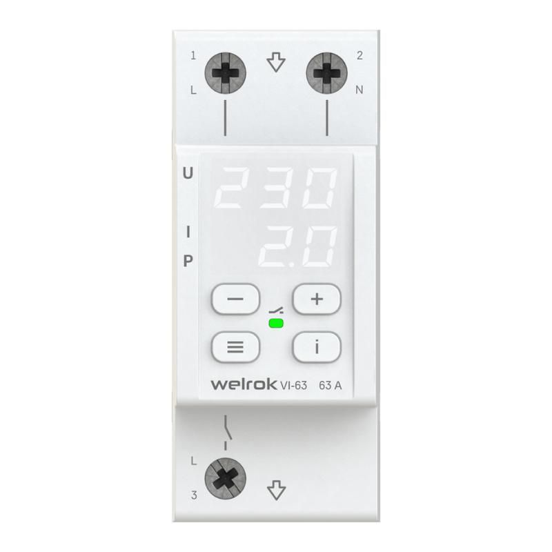 реле напряжения с контролем тока vi-63 welrok 4660251140274 от BTSprom.by