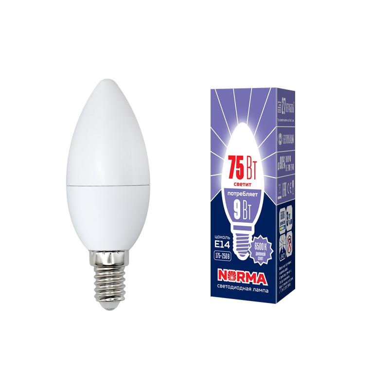 лампа светодиодная led-c37-9w/dw/e14/fr/nr norma 9вт матовая e14 (упак. картон) volpe ul-00003802 от BTSprom.by