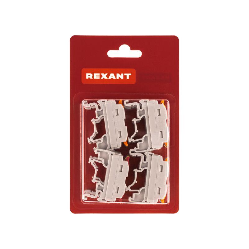  Клемма строительно-монтажная СМК проходная 222-424D 4п 0.08-4кв.мм с креплением на DIN-рейку сер. (уп.4шт) Rexant 07-5237-04 фото в каталоге от BTSprom.by