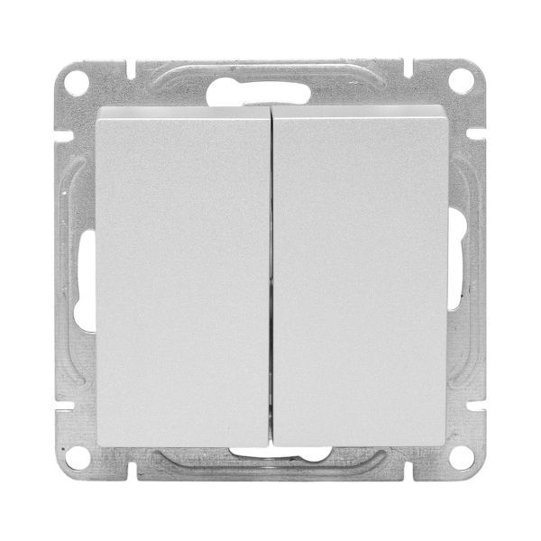  Выключатель перекрестный 2-кл. СП Эпика механизм алюм. EKF UP1-SWA-22 фото в каталоге от BTSprom.by