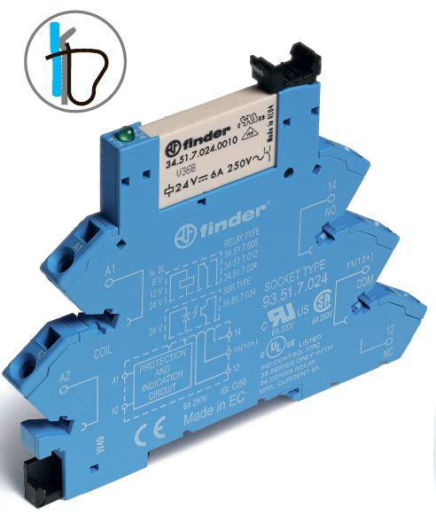 реле электромеханическое 1co 6а 24в dc ip20 finder 386170240050 от BTSprom.by
