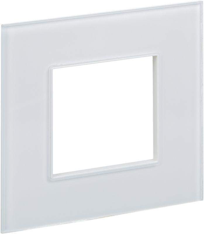 рамка 1-м skandy sk-f21w стекло арктич. бел. iek sk-m12-g-k01 от BTSprom.by