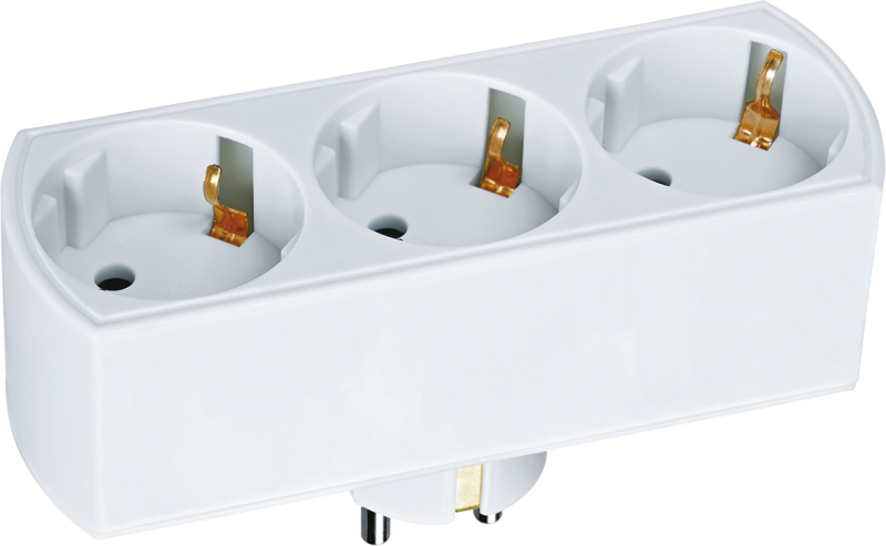 разветвитель 3-м с заземл. 10а ip20 94 672 nad-l-3e-wh в ряд navigator 94672 от BTSprom.by