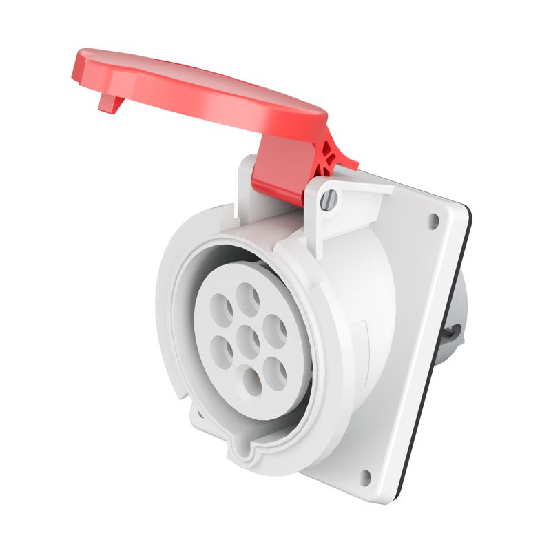 розетка панельная pas 32а 7п 6p+e 400в ip44 с наклоном dkc pas674-032-40 от BTSprom.by