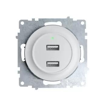 розетка usb 2-м сп florence 16а ip20 с подсветкой механизм бел. (1e10351300) onekeyelectro 2260089 от BTSprom.by