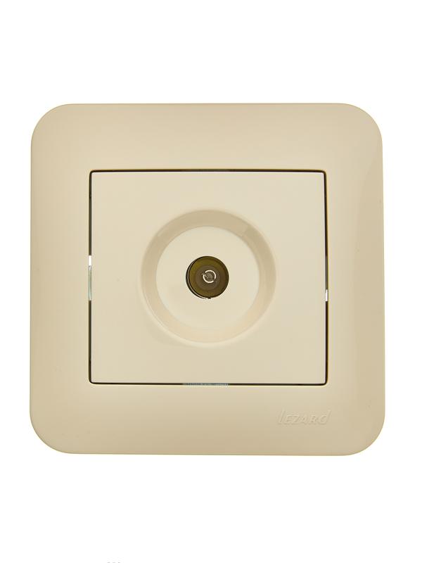 розетка телевизионная проходная tv сп asti ip20 в сборе крем. lezard 7081-0303-129 от BTSprom.by