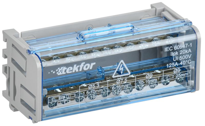 шины на din-рейку (кросс-модуль) шнк 2х11 l+pen tekfor iek tf-dn10-2-11-050 от BTSprom.by