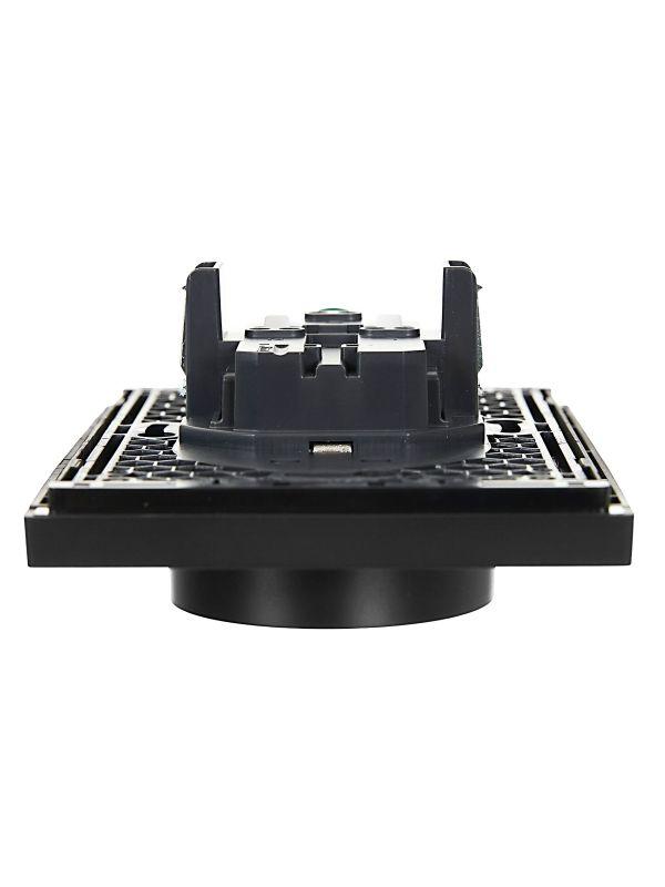  Розетка 2-м СП FORTE&PIANO FP123 16А с заземл. защ. шторки безвинт. крепл. черн. IEK FP-R24-16-1-K02 фото в каталоге от BTSprom.by