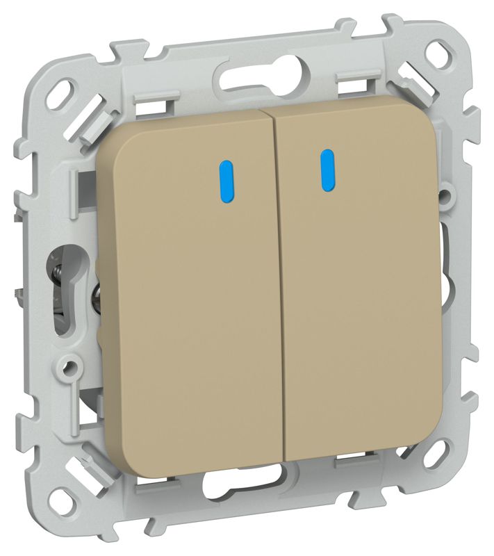 выключатель 2-кл. сп flite вс12-1-1-флх 10а с индикацией механизм хаки iek fi-v20-1-10-1-k59 от BTSprom.by