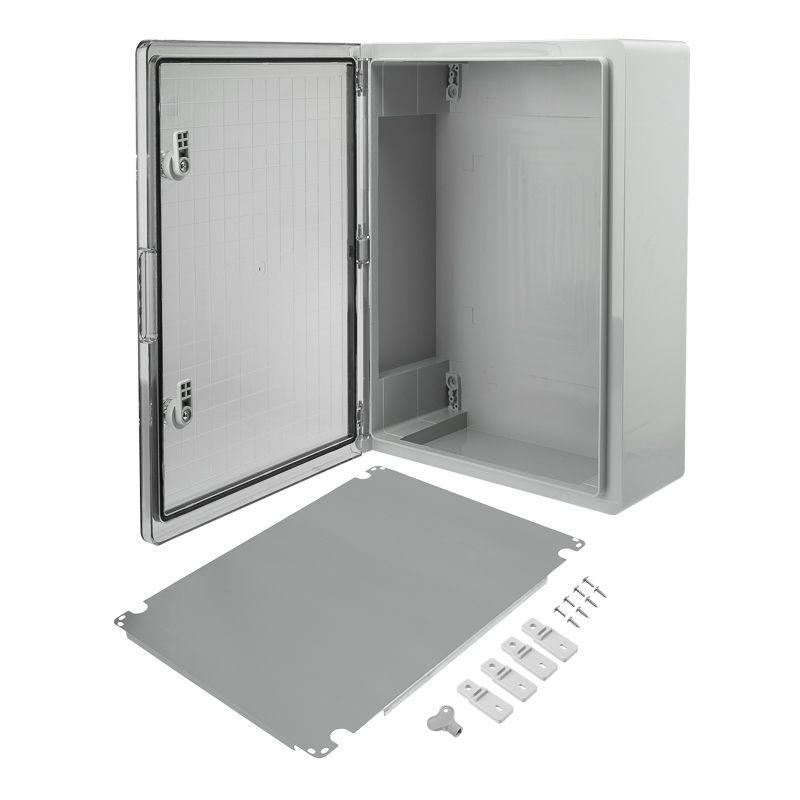  Корпус ЩМПп 600х400х200 УХЛ1 IP65 с прозр. дверцей и монтажн. панелью АБС пластик. Rexant 11-0417 фото в каталоге от BTSprom.by