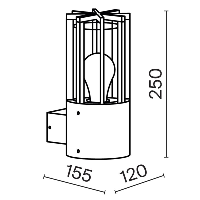  Светильник Barrel 1х15Вт E27 IP54 бра настен. Maytoni O453WL-01GF фото в каталоге от BTSprom.by